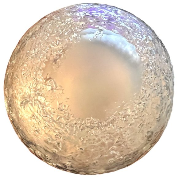 TOZAI HOME Hand-Blown Art Glass Candle Holder Small Vase Pink, White, Clear 5x4 - Picture 5 of 10